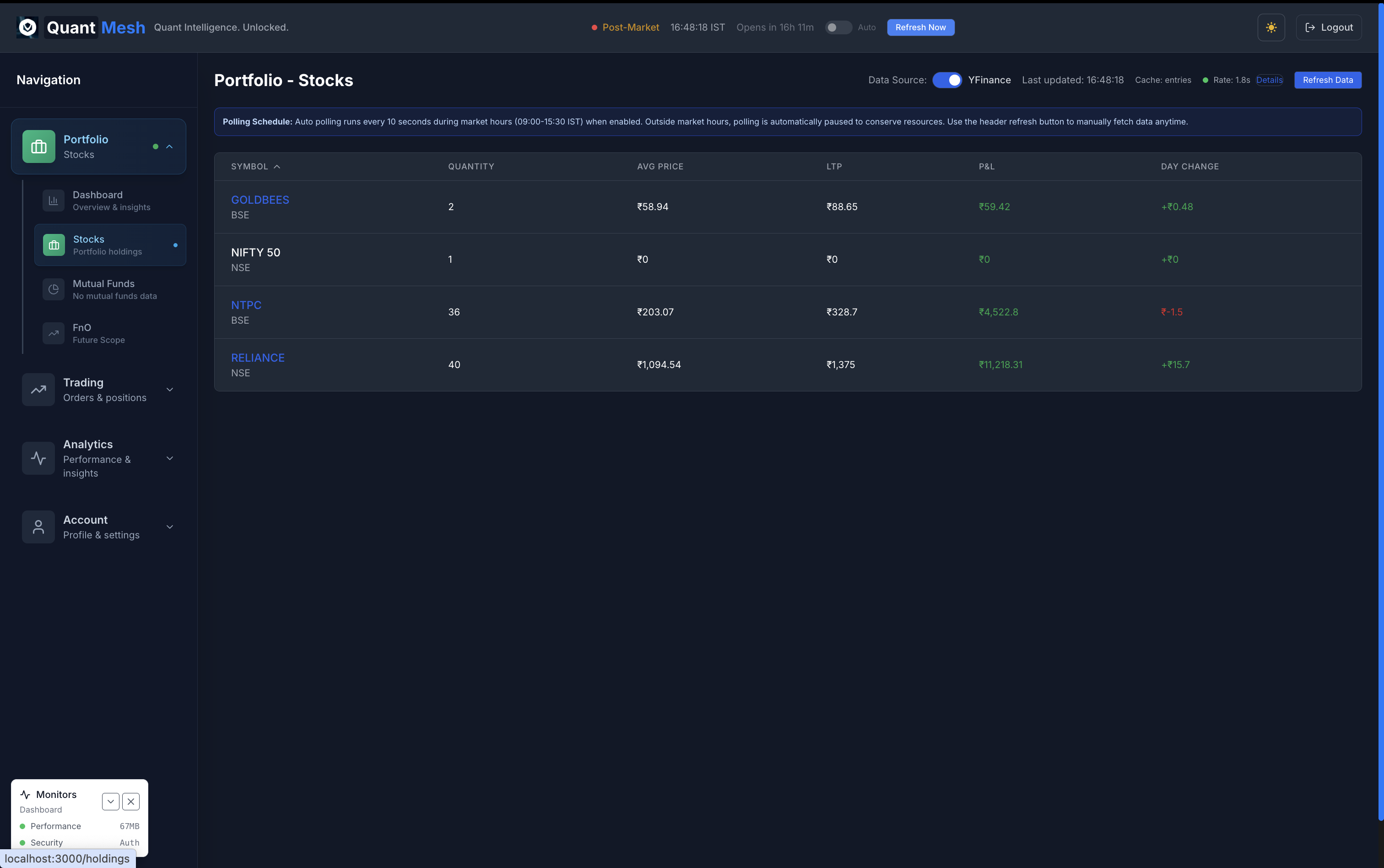 QuantMesh screenshot