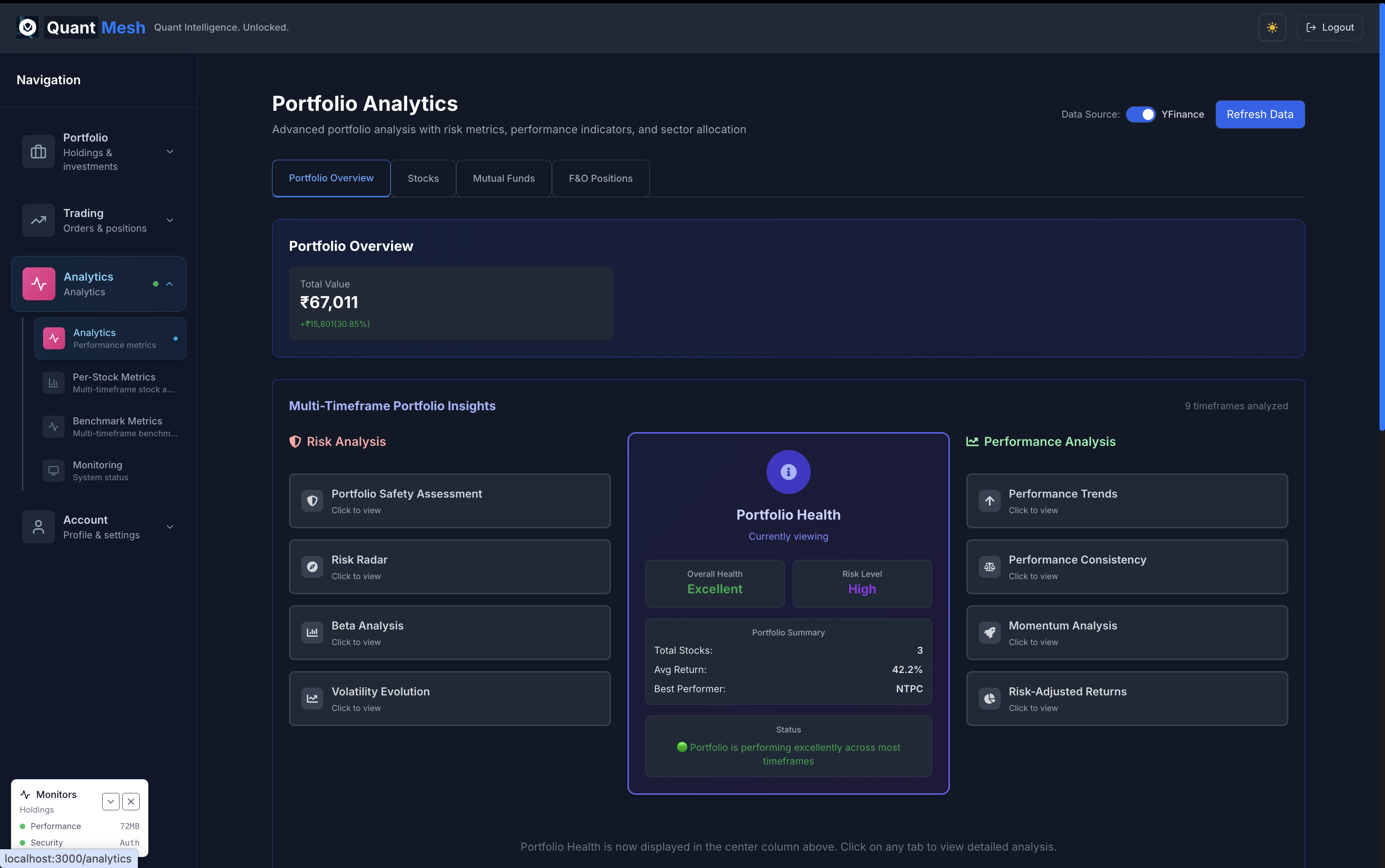 QuantMesh screenshot