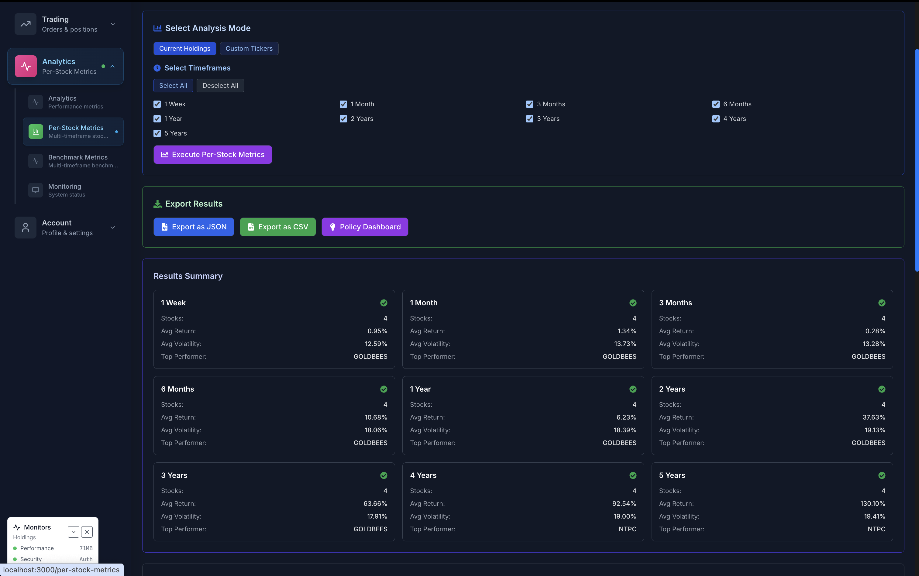 QuantMesh screenshot